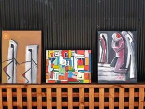'3 paintings' by Leon Aarts